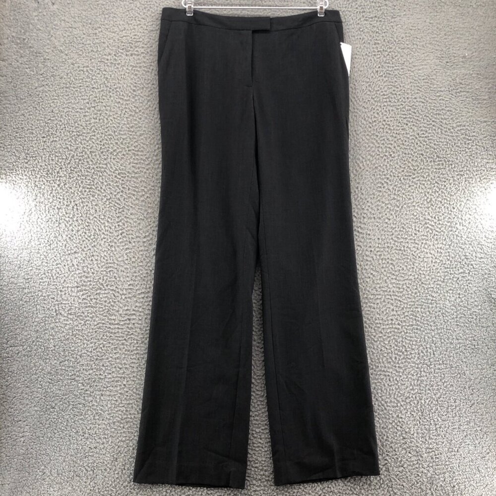 Calvin Klein Pants Womens 10 Gray Straight Leg Stretch Career Office Work NWT